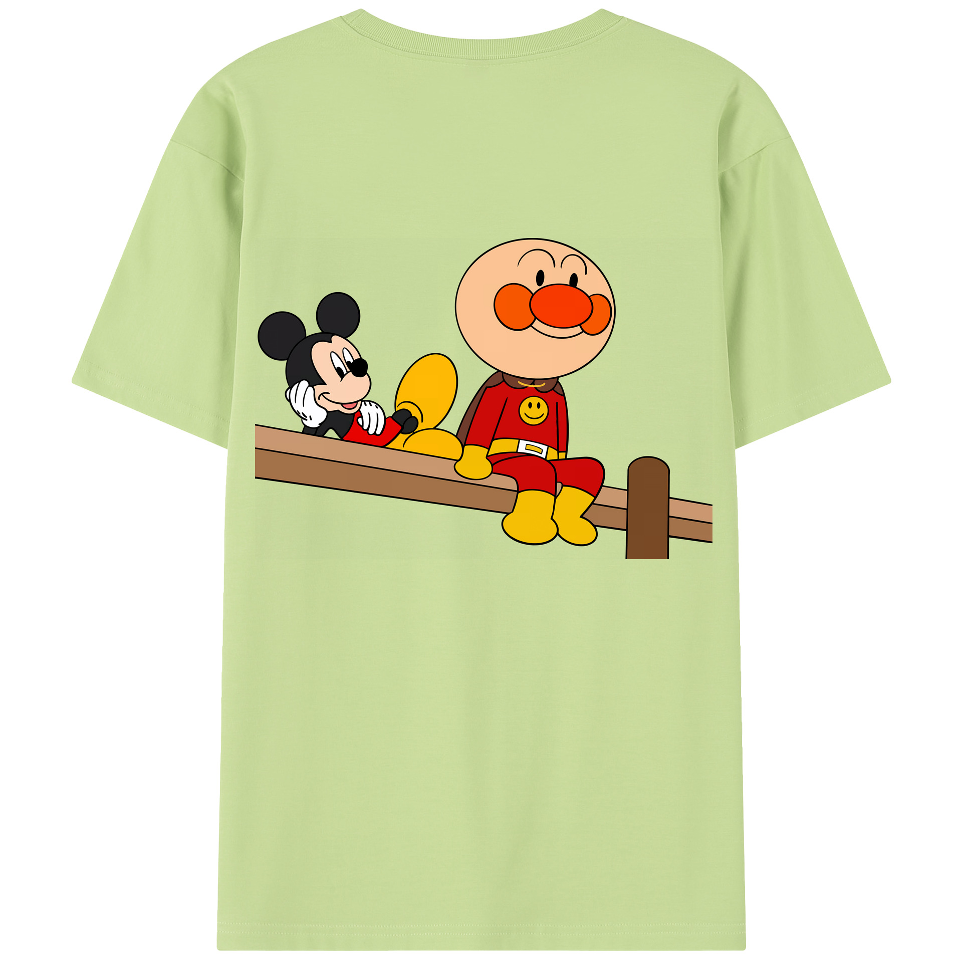 （画像用） アンパンマン Anpanman 綿100％半袖Tシャツ（背面プリント）